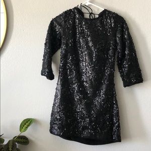Black Sequin Dress